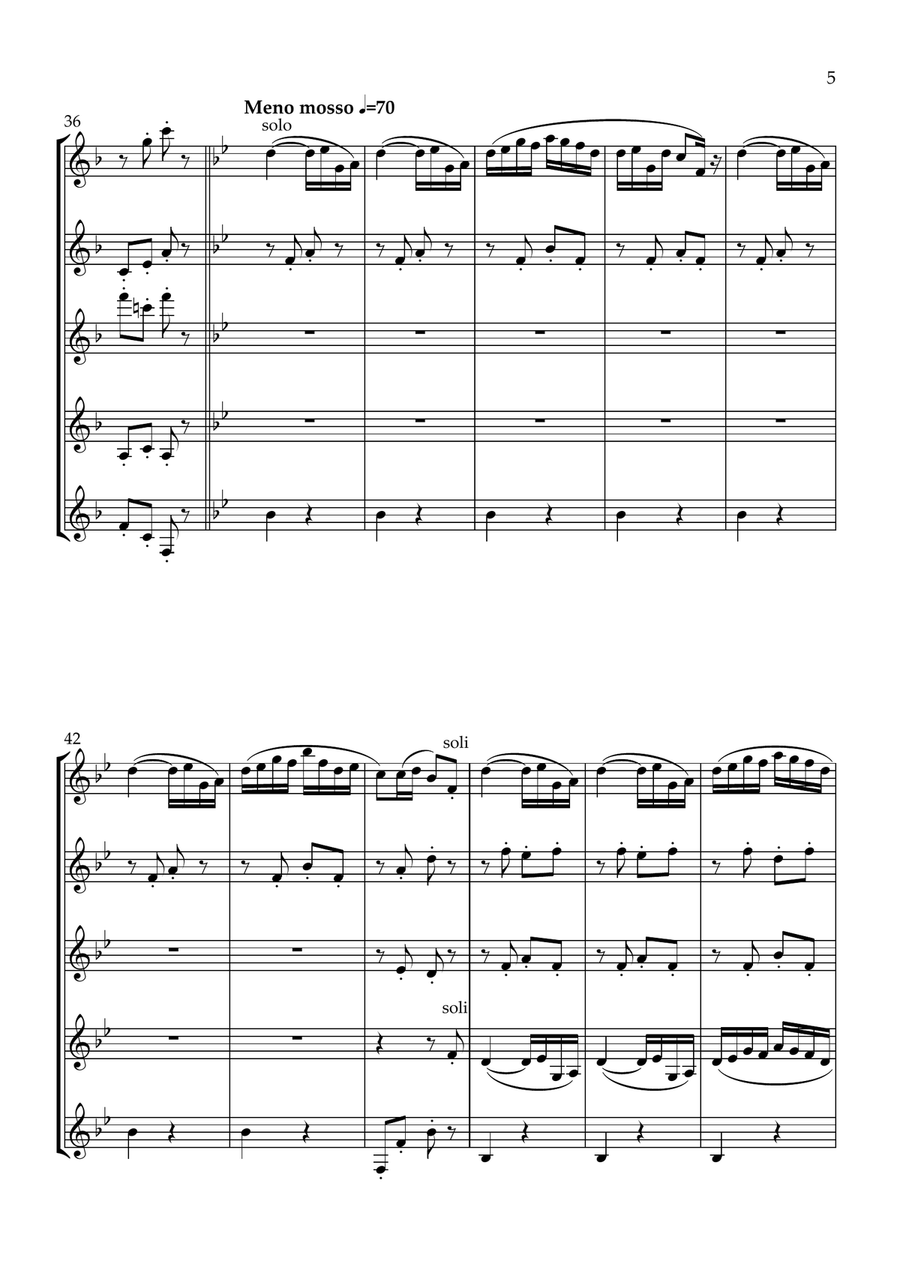 Pizzicati Pizzicati Clarinet Quintet scores gallery preview page 5
