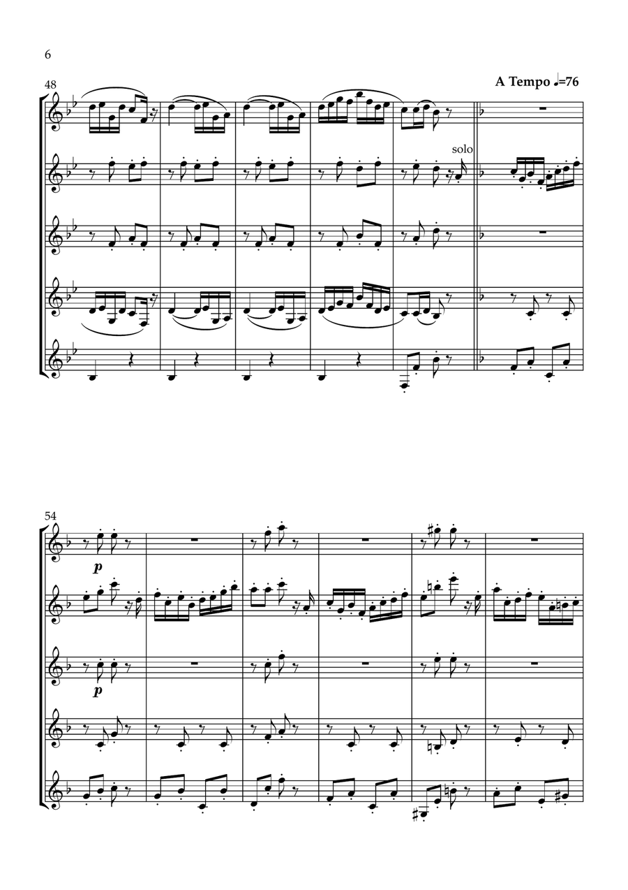 Pizzicati Pizzicati Clarinet Quintet scores gallery preview page 6