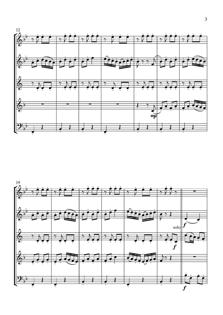 Rakes of Mellow Rakes of Mellow Woodwind Quintet scores gallery preview page 3