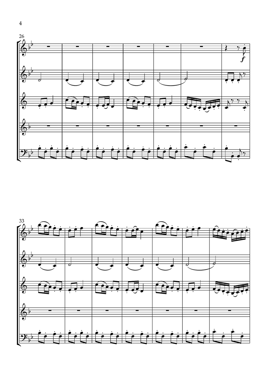 Rakes of Mellow Rakes of Mellow Woodwind Quintet scores gallery preview page 4