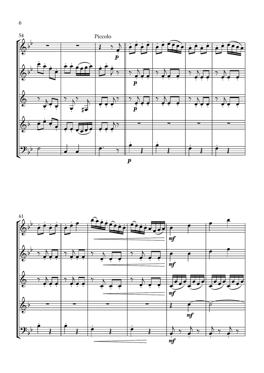 Rakes of Mellow Rakes of Mellow Woodwind Quintet scores gallery preview page 6