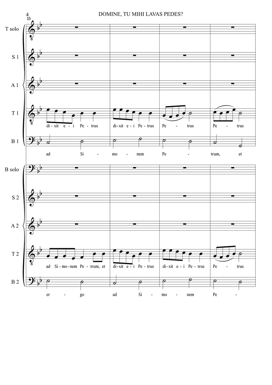 DOMINE, TU MIHI LAVAS PEDES 2-Part scores gallery preview page 4
