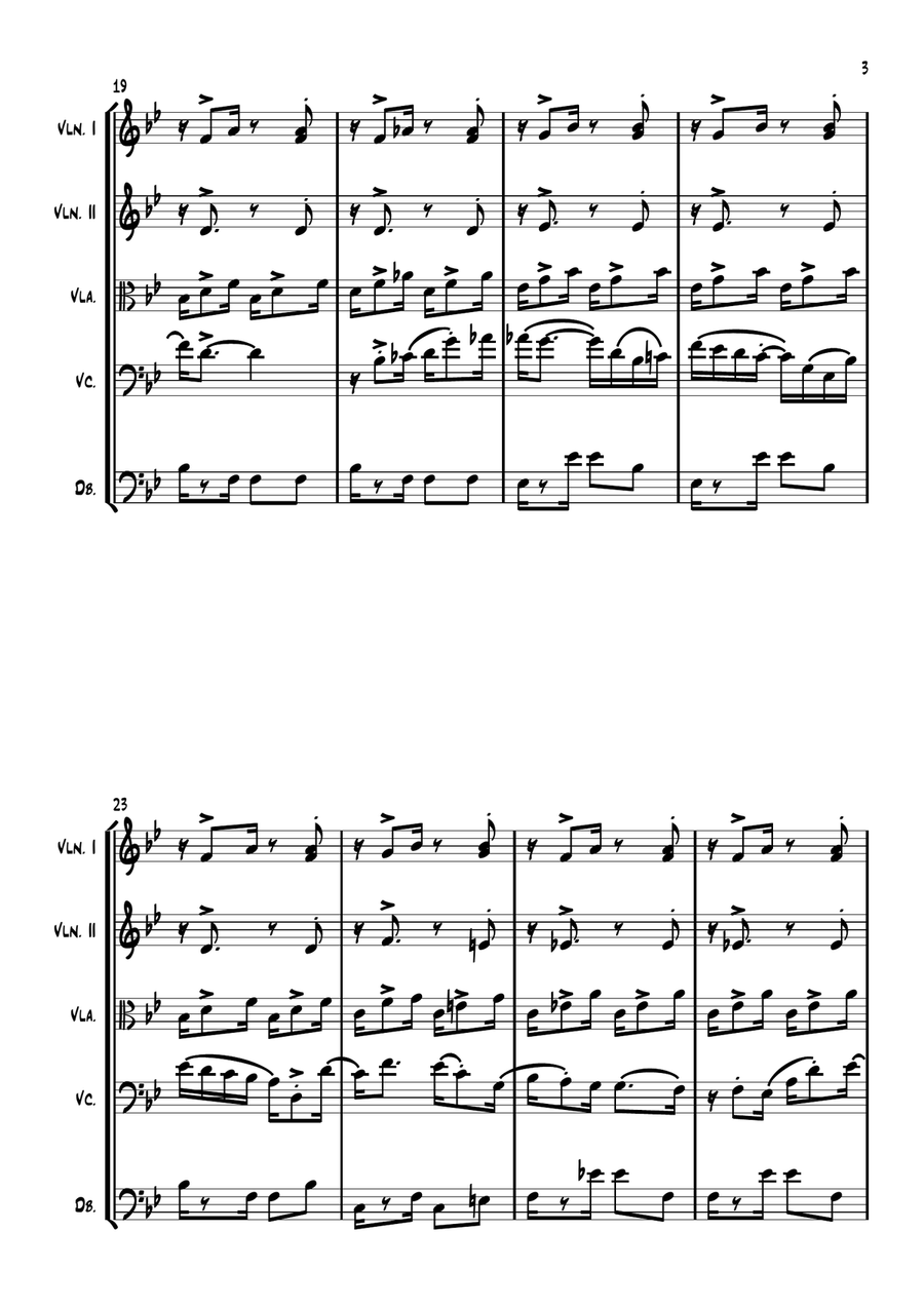 Melancolico Chorinho ( cordas) String Orchestra scores gallery preview page 3
