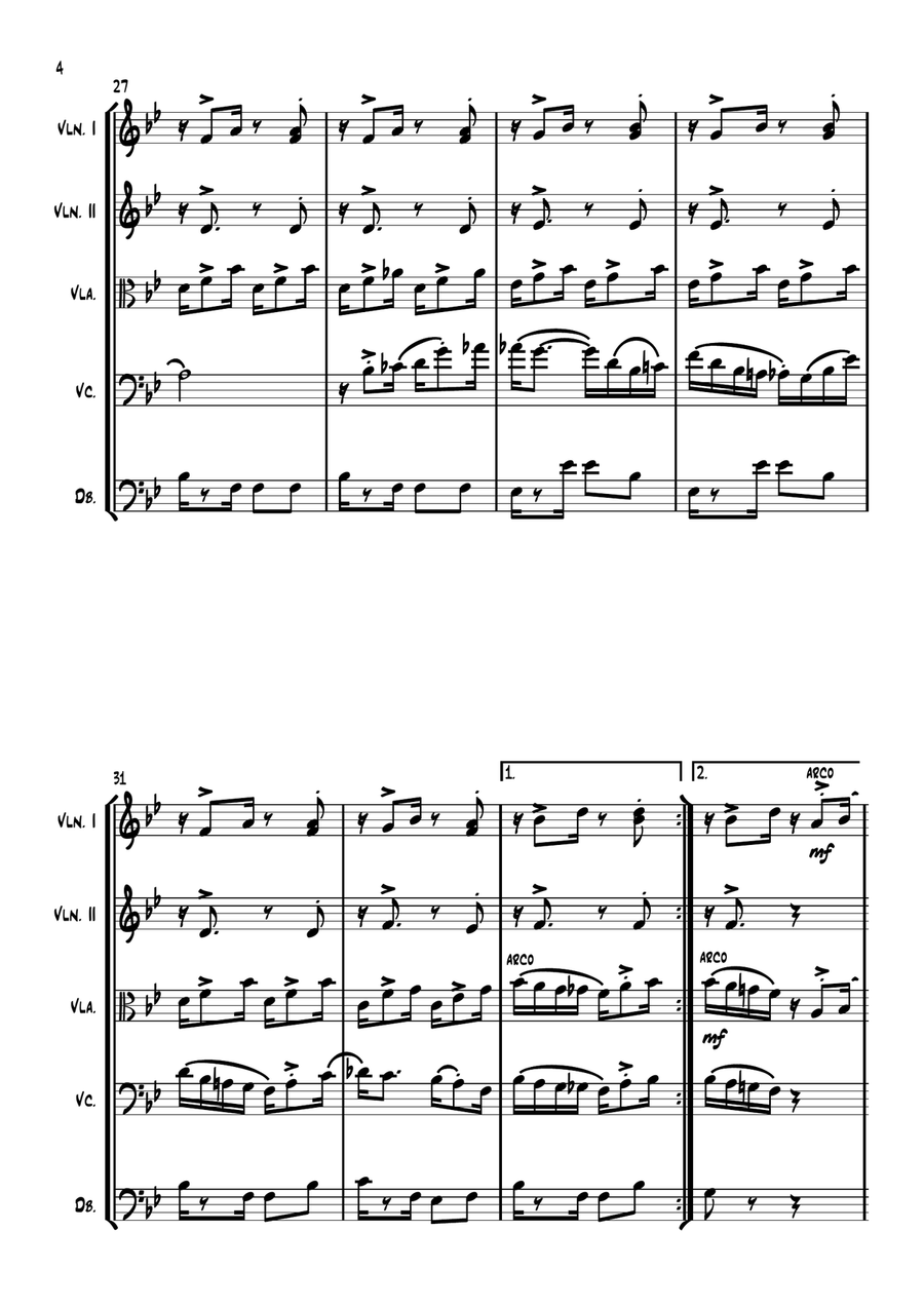 Melancolico Chorinho ( cordas) String Orchestra scores gallery preview page 4