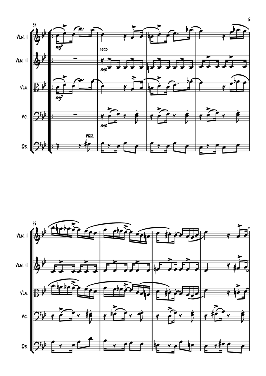 Melancolico Chorinho ( cordas) String Orchestra scores gallery preview page 5