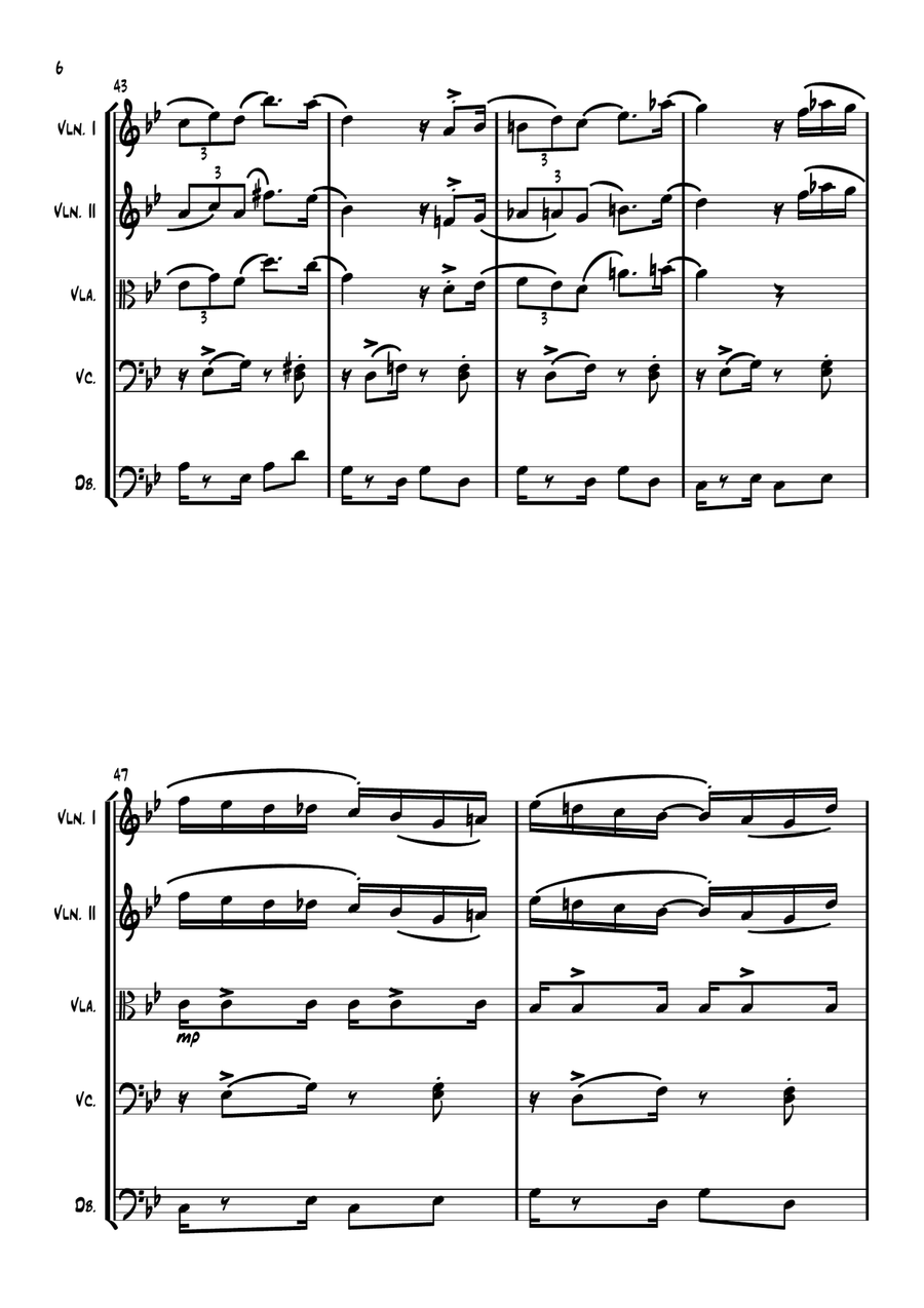 Melancolico Chorinho ( cordas) String Orchestra scores gallery preview page 6