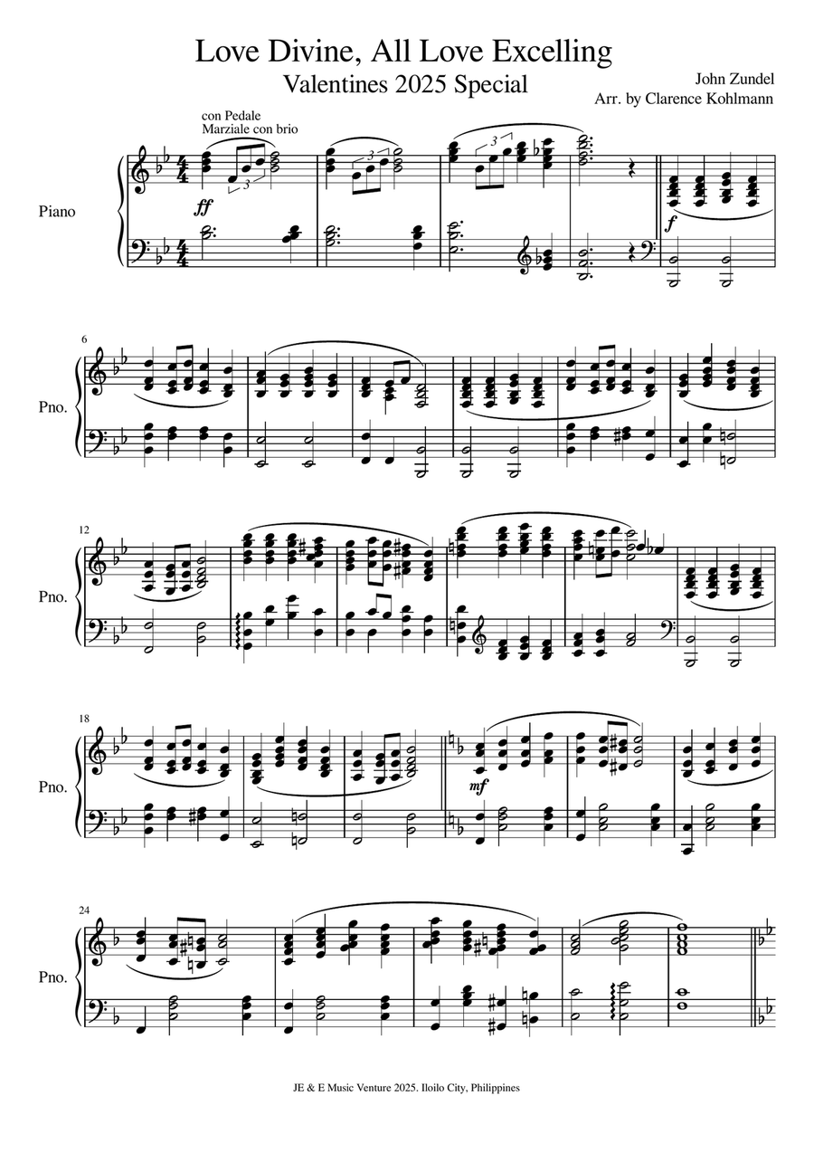 Love Divine All Loves Excelling A Cappella scores gallery preview page 1