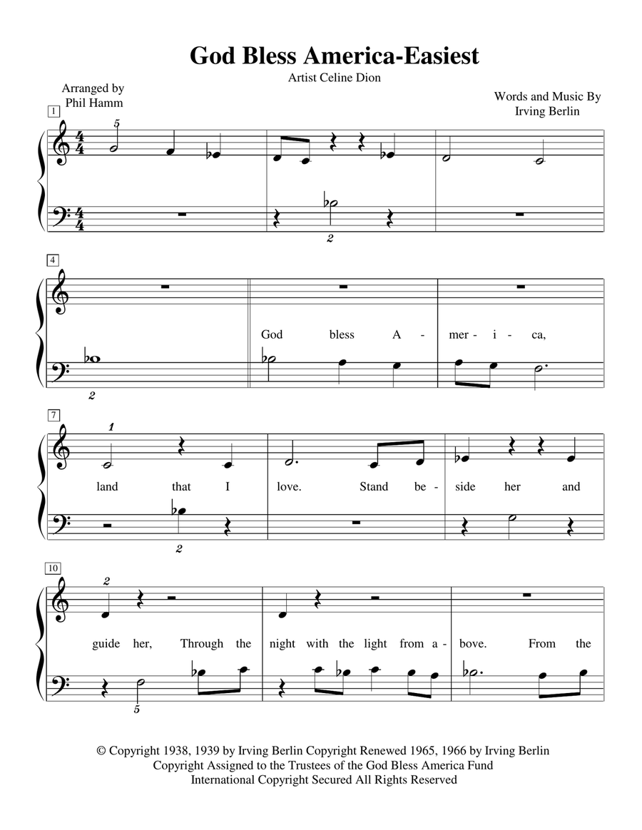 God Bless America ® God Bless America ® Piano Method scores gallery preview page 2