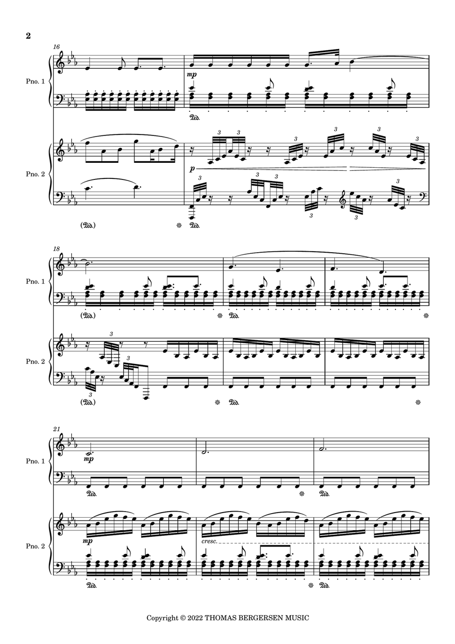 Butterflies Piano Duet scores gallery preview page 2