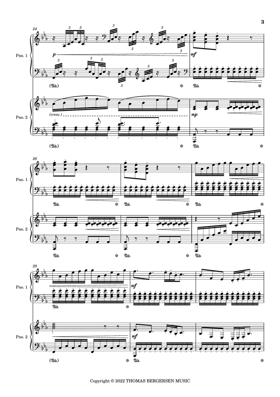 Butterflies Piano Duet scores gallery preview page 3