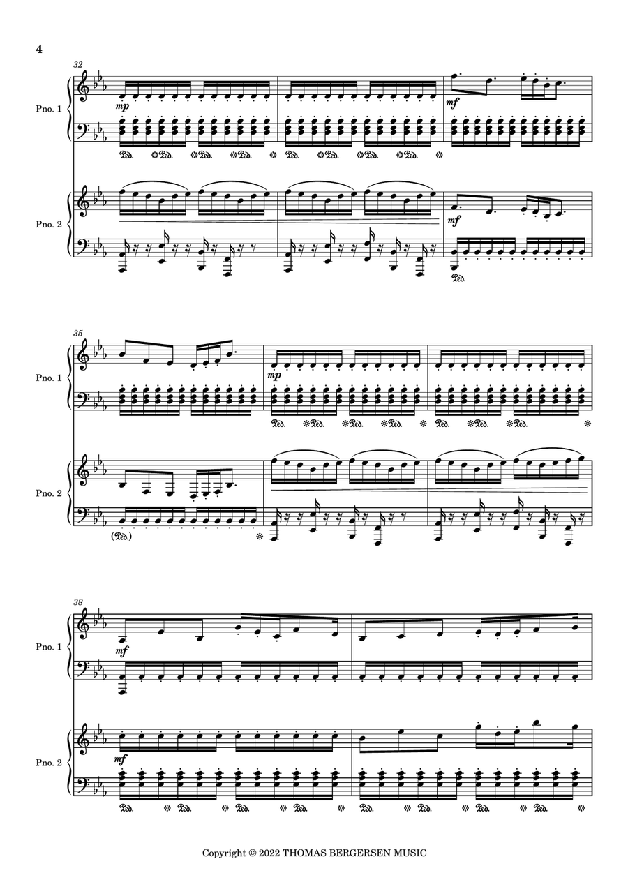 Butterflies Piano Duet scores gallery preview page 4