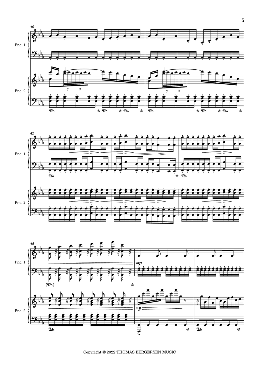 Butterflies Piano Duet scores gallery preview page 5