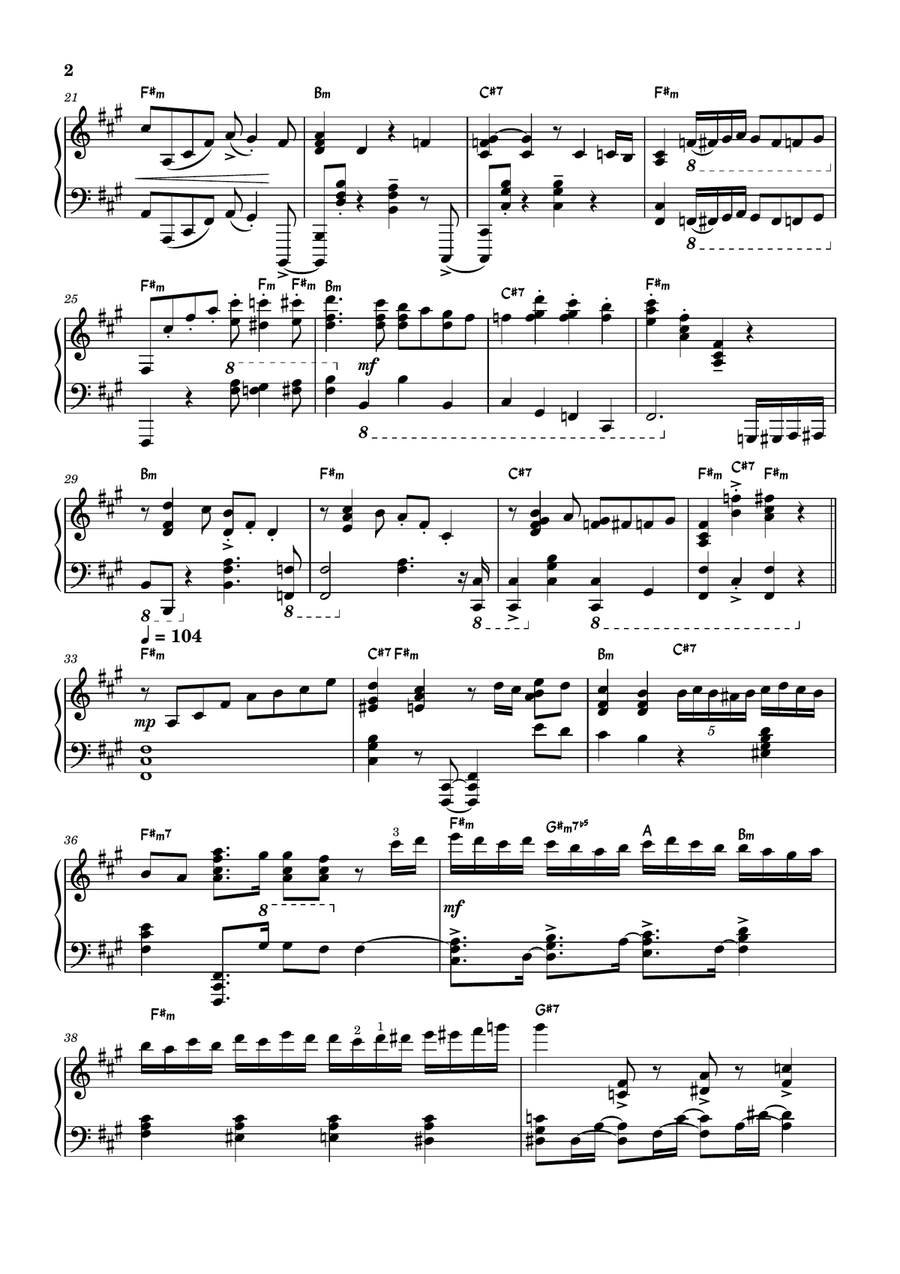Bahia Blanca Bahia Blanca Piano Solo scores gallery preview page 2
