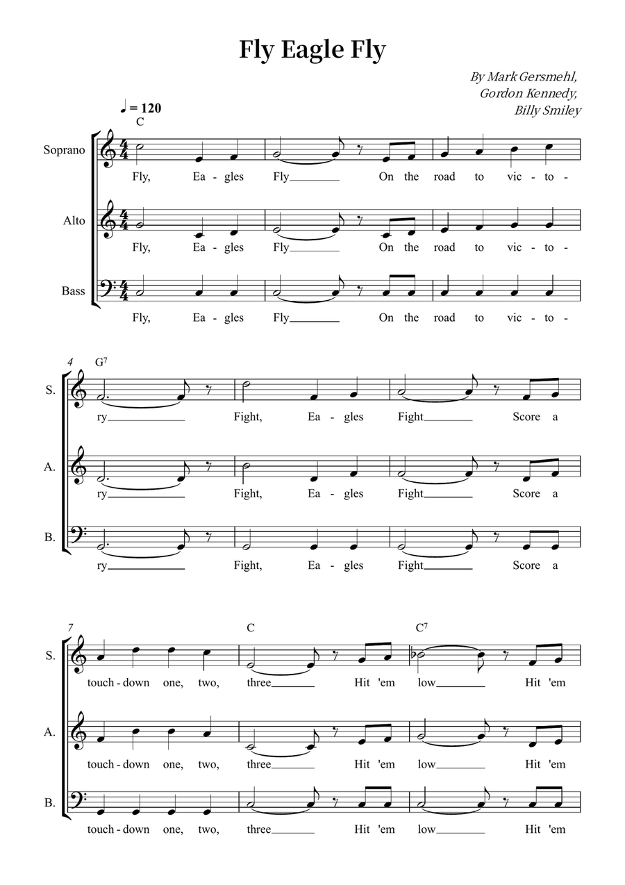 Fly Eagle Fly Fly Eagle Fly 3-Part scores gallery preview page 1