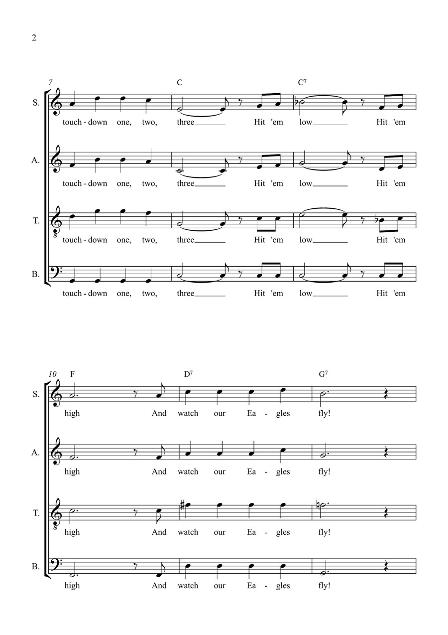 Fly Eagle Fly Fly Eagle Fly 4-Part scores gallery preview page 2