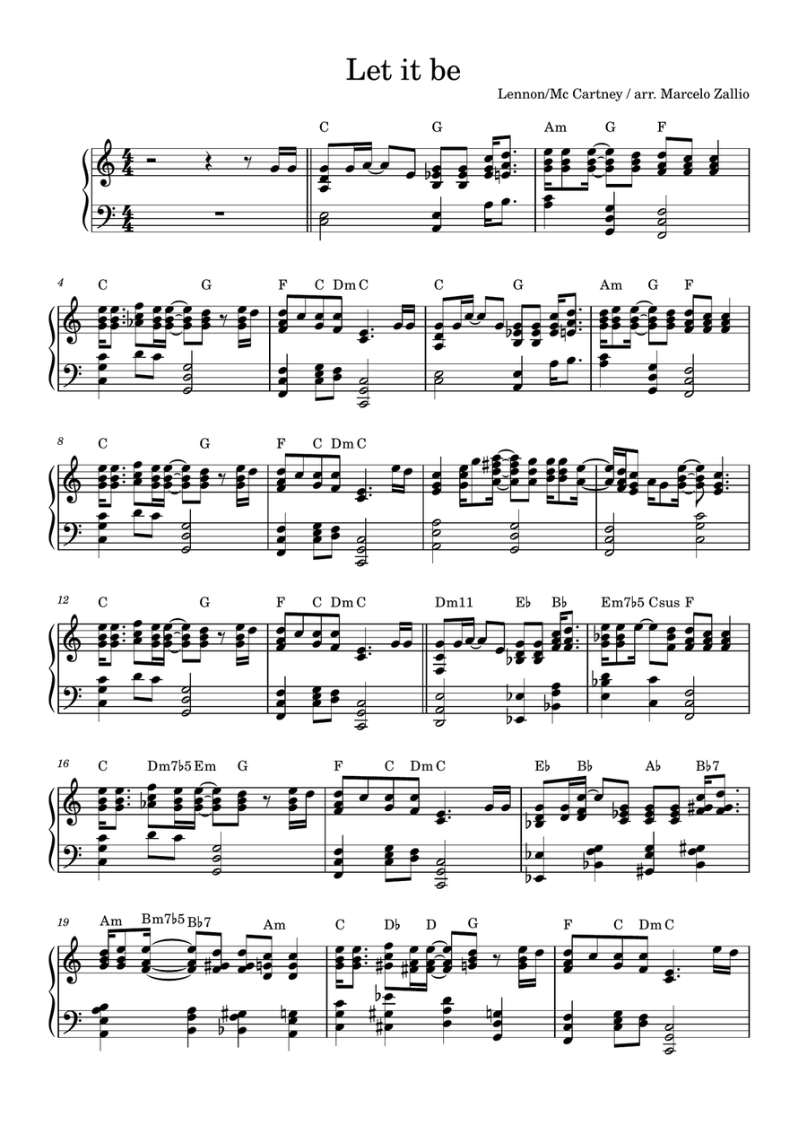 Let It Be Let It Be Piano Solo scores gallery preview page 1