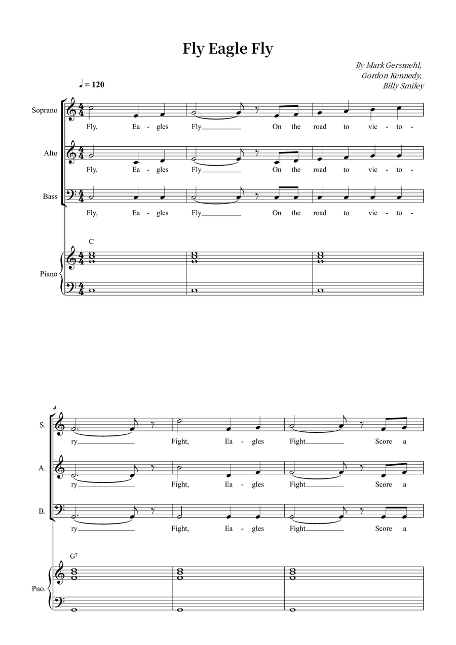 Fly Eagle Fly Fly Eagle Fly 3-Part scores gallery preview page 1