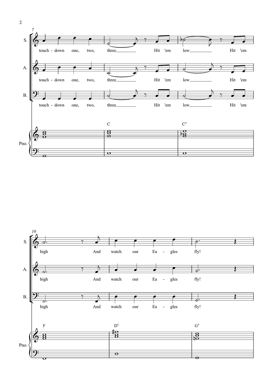 Fly Eagle Fly Fly Eagle Fly 3-Part scores gallery preview page 2