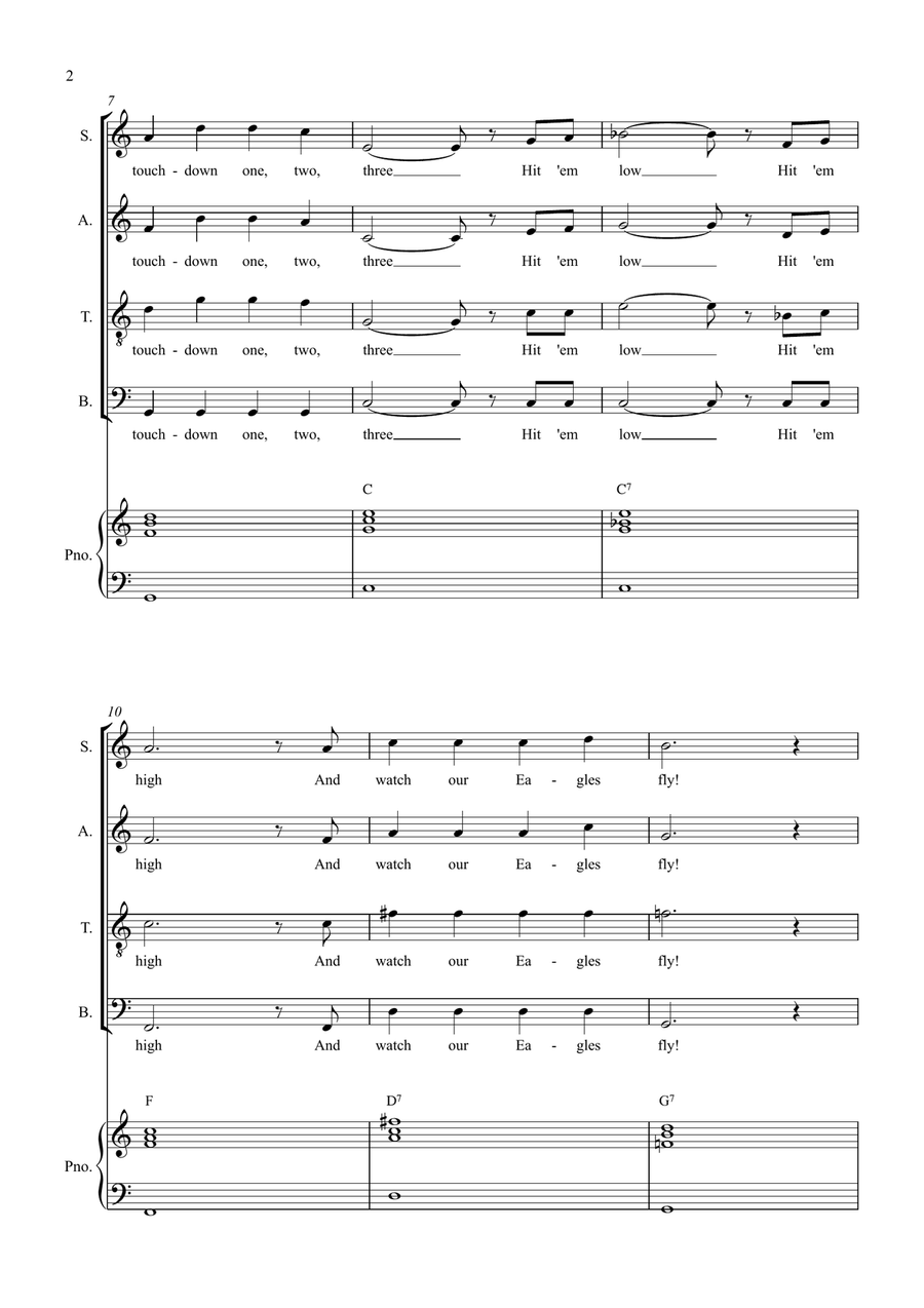 Fly Eagle Fly Fly Eagle Fly 4-Part scores gallery preview page 2