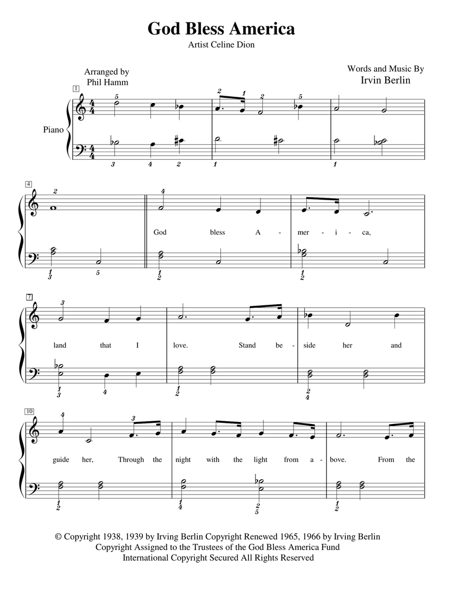 God Bless America ® God Bless America ® Piano Method scores gallery preview page 2
