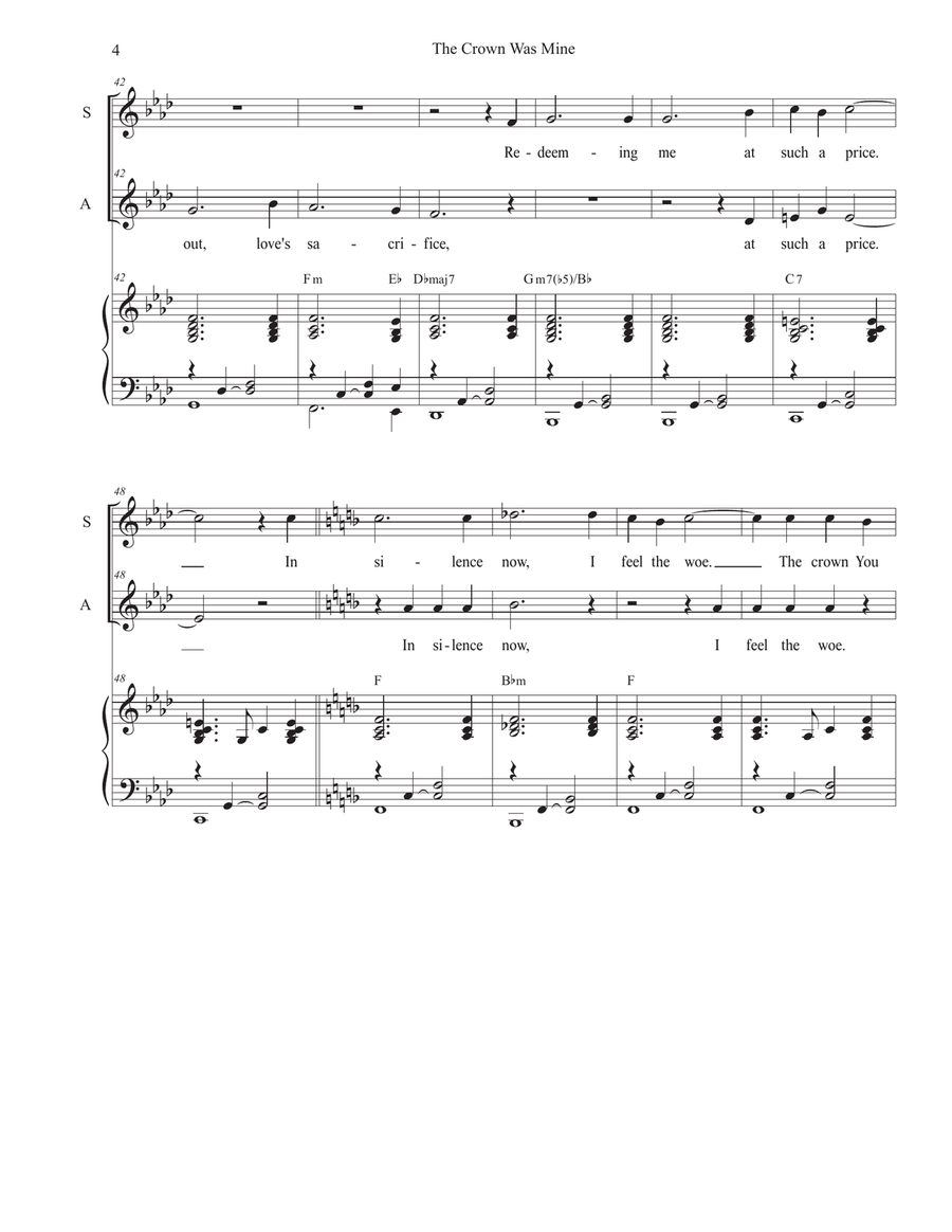 The Crown Was Mine (Holy Week/Good Friday version) (2-part choir - (SA) SA scores gallery preview page 4