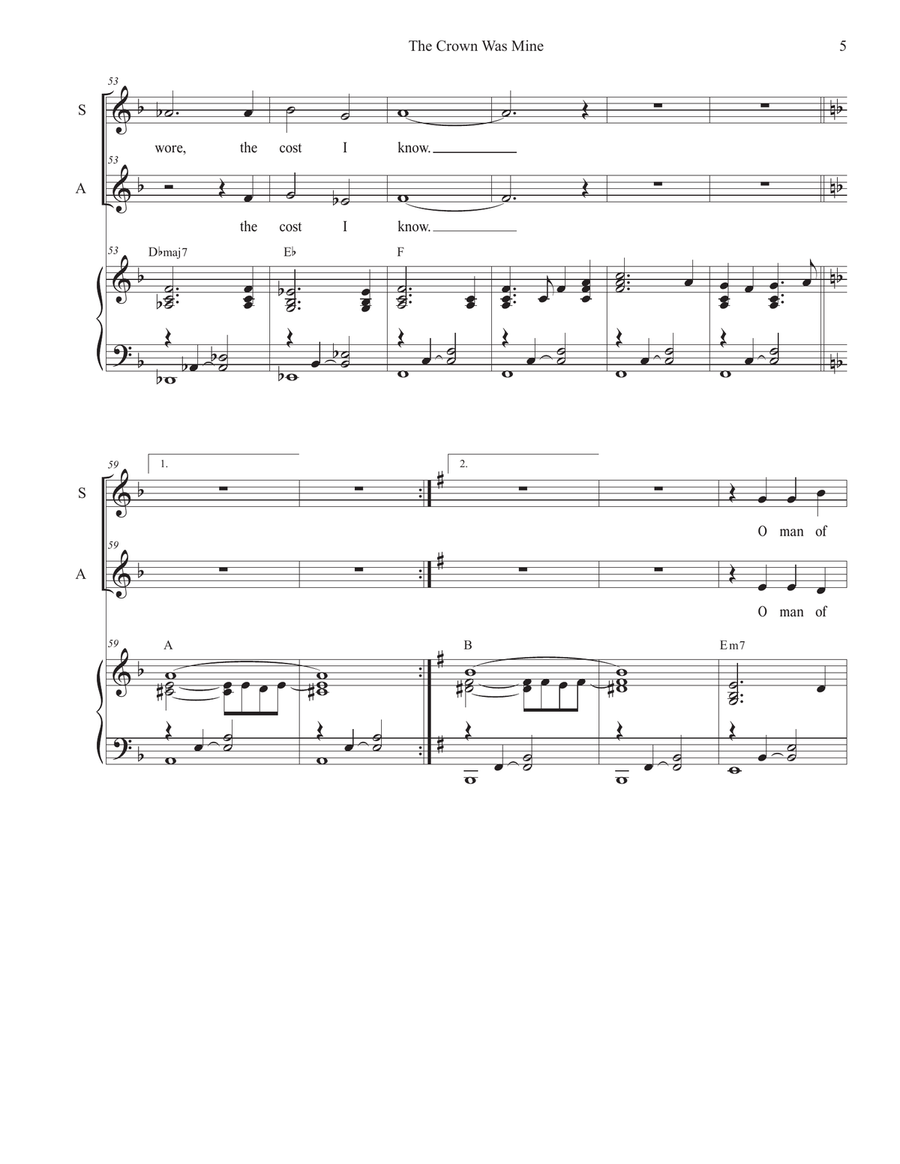 The Crown Was Mine (Holy Week/Good Friday version) (2-part choir - (SA) SA scores gallery preview page 5