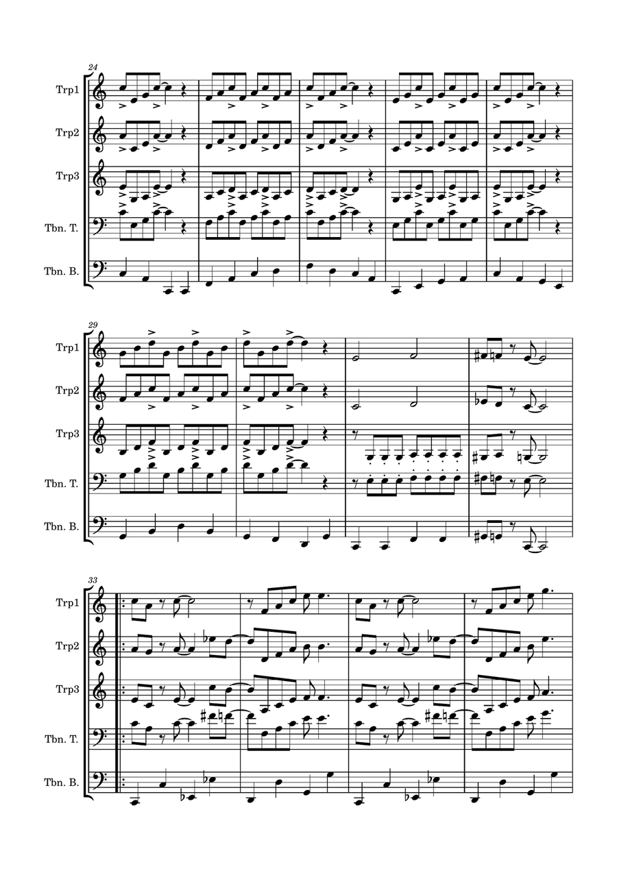 IN THE MOOD IN THE MOOD Brass Quintet scores gallery preview page 3