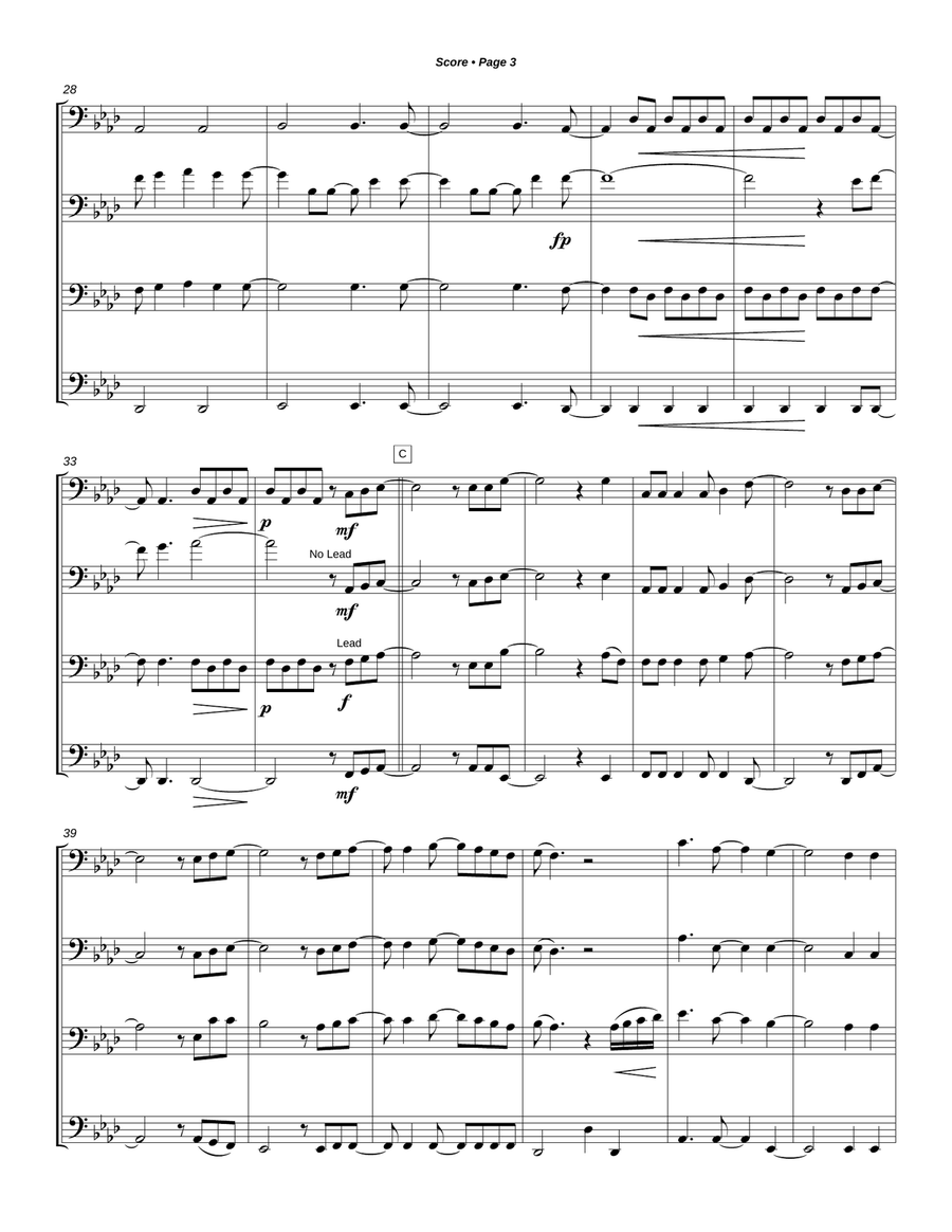 Let It Go Brass Quartet scores gallery preview page 4
