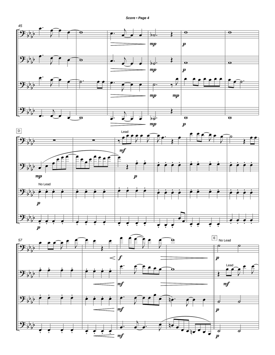 Let It Go Brass Quartet scores gallery preview page 5