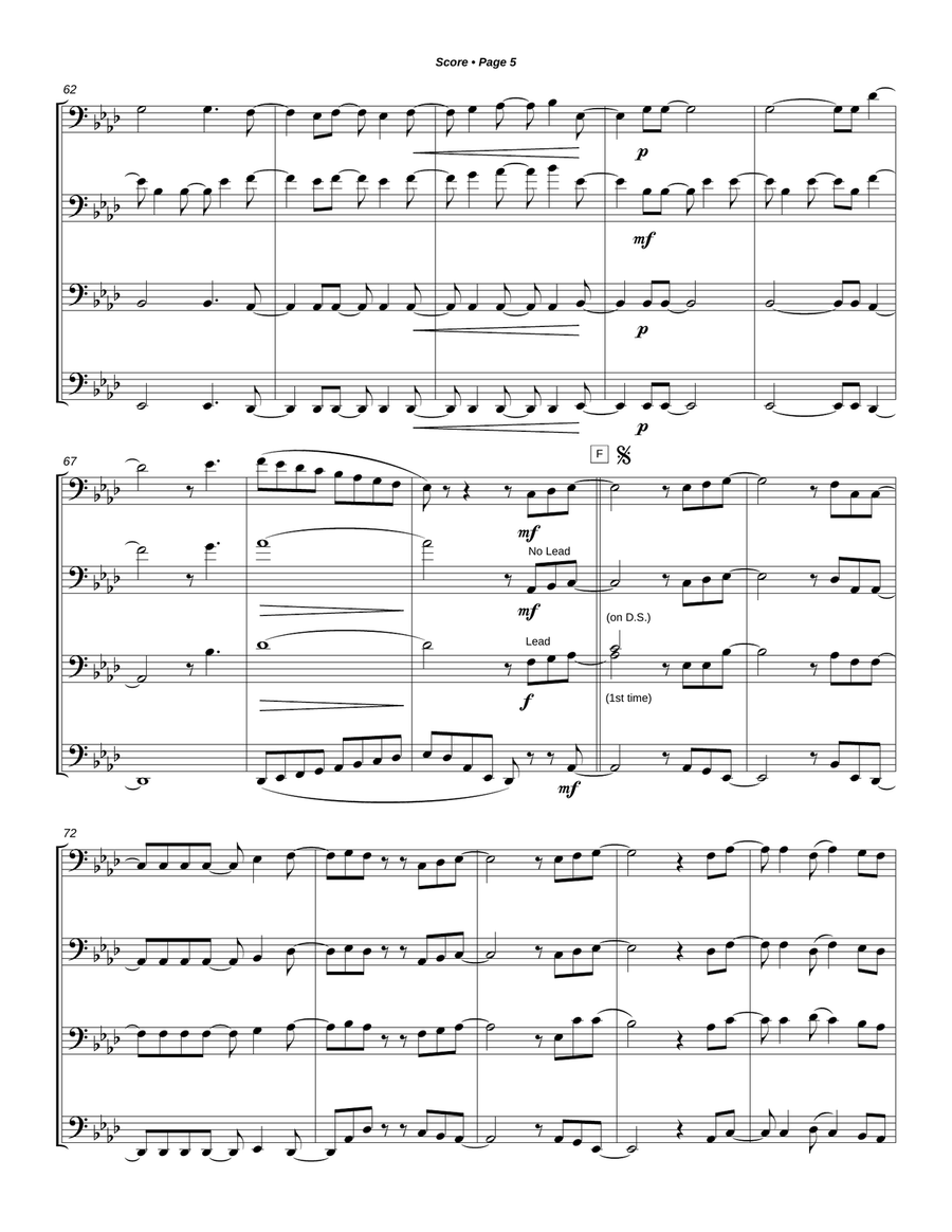 Let It Go Brass Quartet scores gallery preview page 6