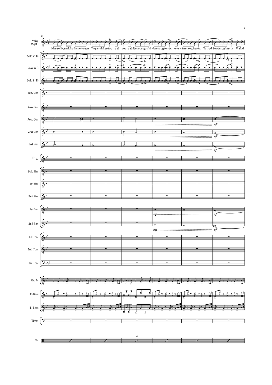 Badebussen Feat. Kjartan Lauritzen Brass Band scores gallery preview page 3