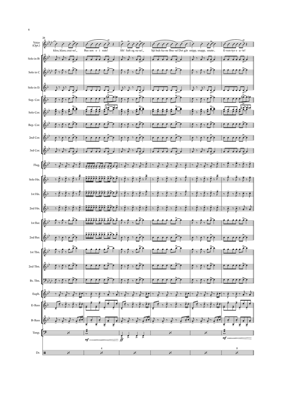 Badebussen Feat. Kjartan Lauritzen Brass Band scores gallery preview page 6