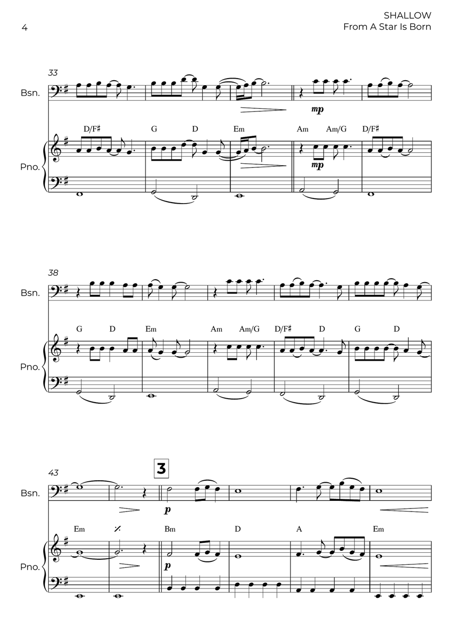 Shallow Shallow Bassoon scores gallery preview page 4