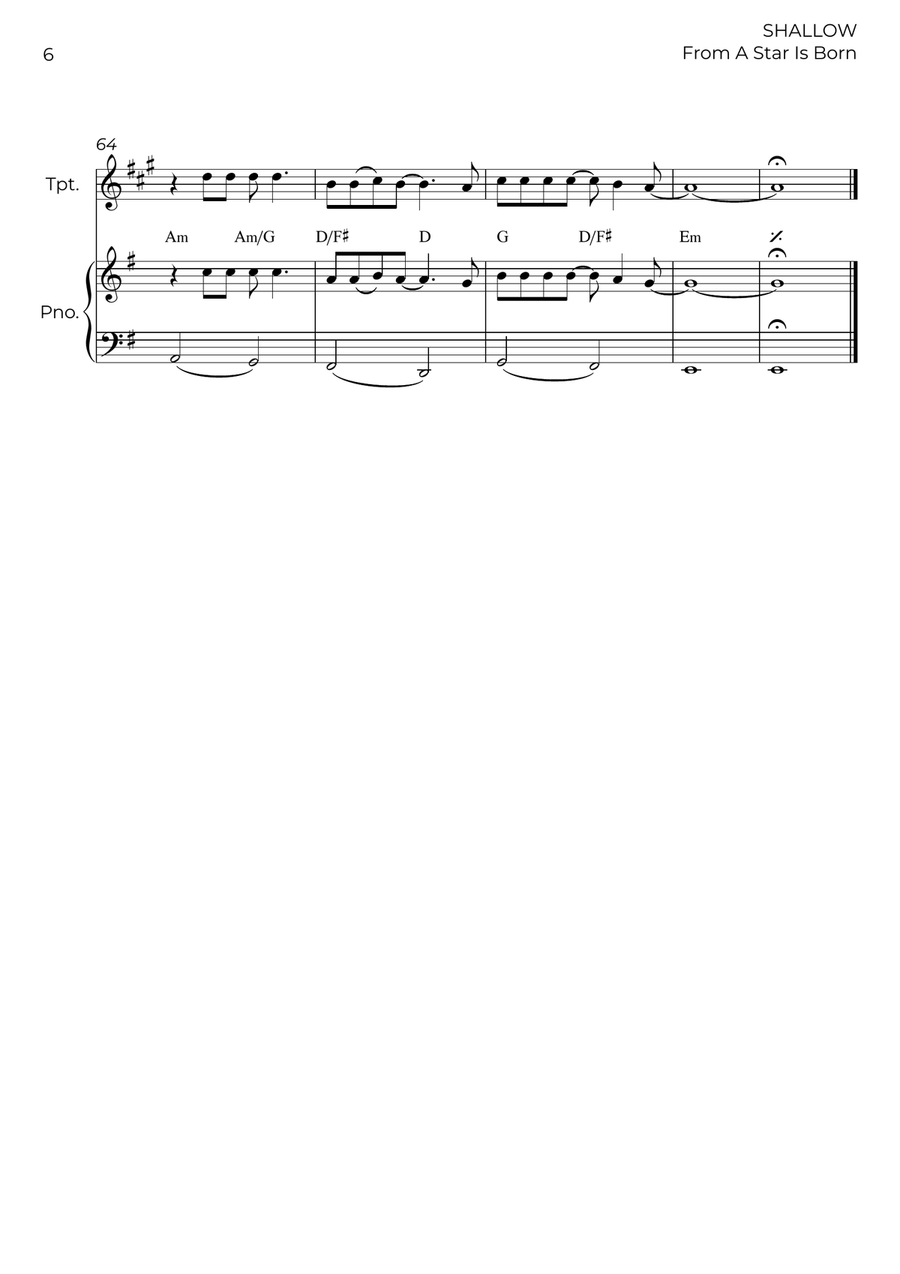 Shallow Shallow B-Flat Trumpet scores gallery preview page 6