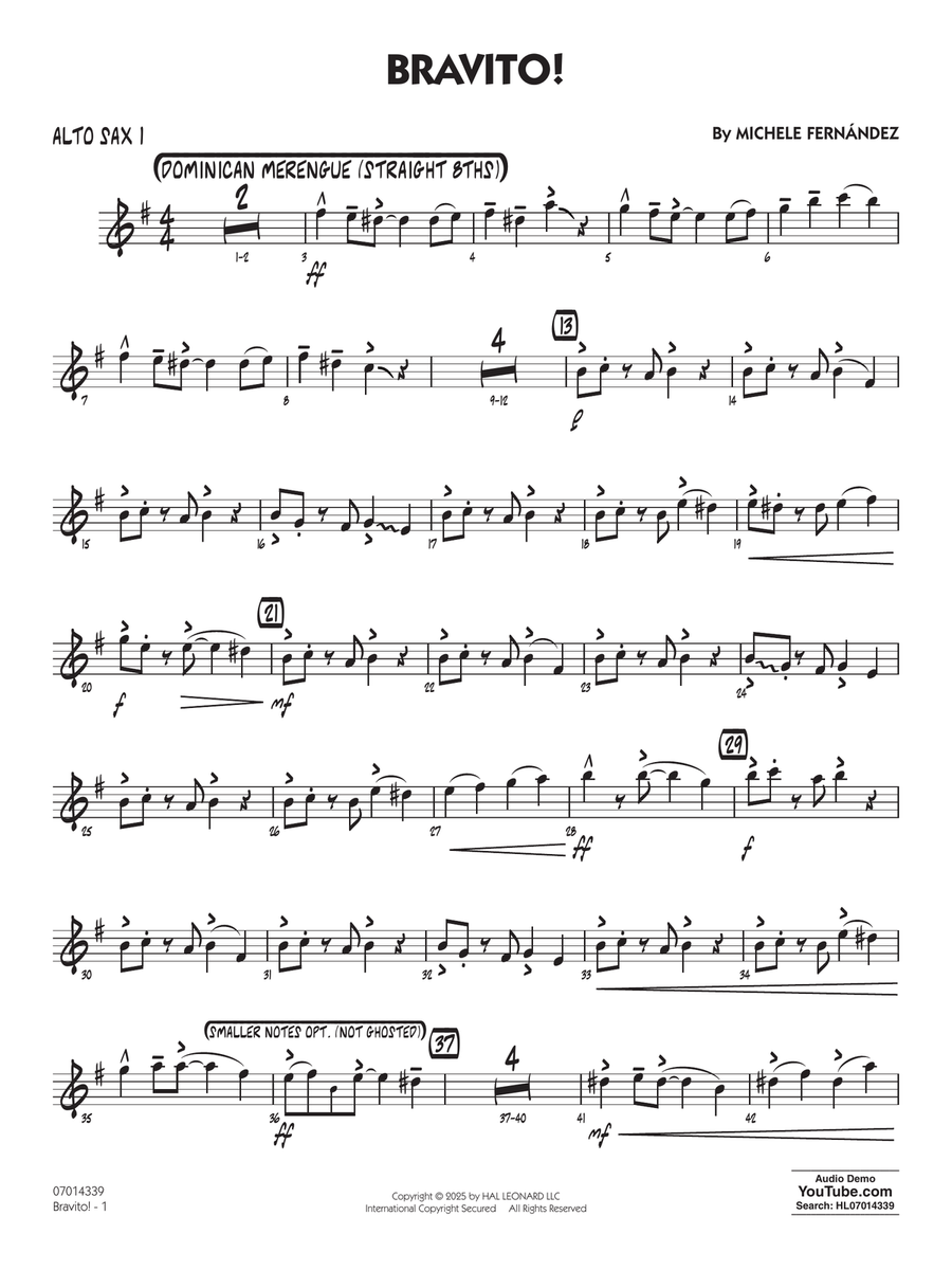 Bravito! - Alto Sax 1 Bravito! - Alto Sax 1 Jazz Ensemble scores gallery preview page 1