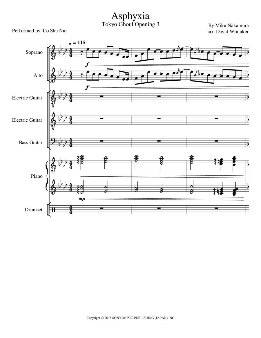 Asphyxia Small Ensemble scores gallery preview page 1