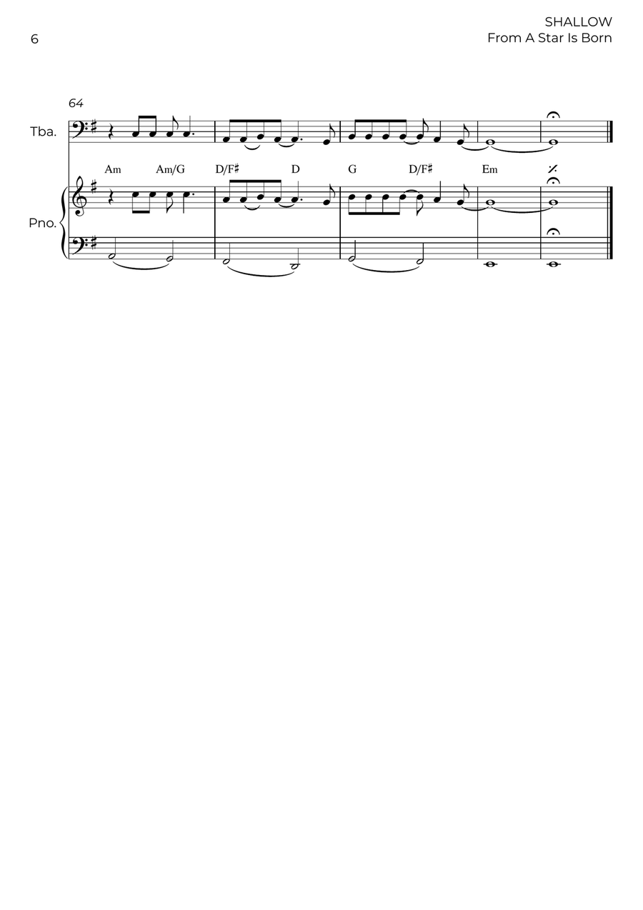Shallow Shallow Piano scores gallery preview page 6