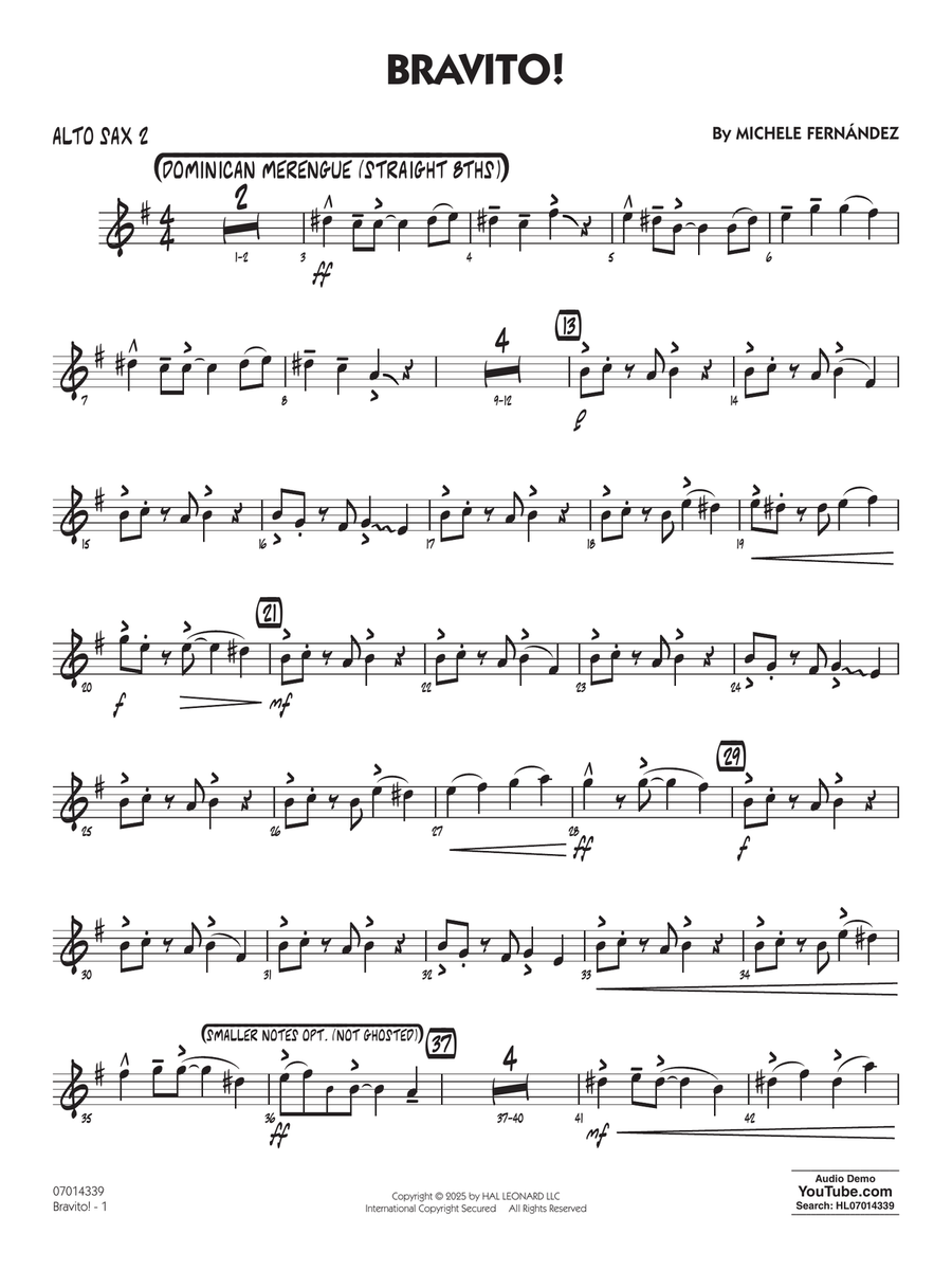 Bravito! - Alto Sax 2 Bravito! - Alto Sax 2 Jazz Ensemble scores gallery preview page 1