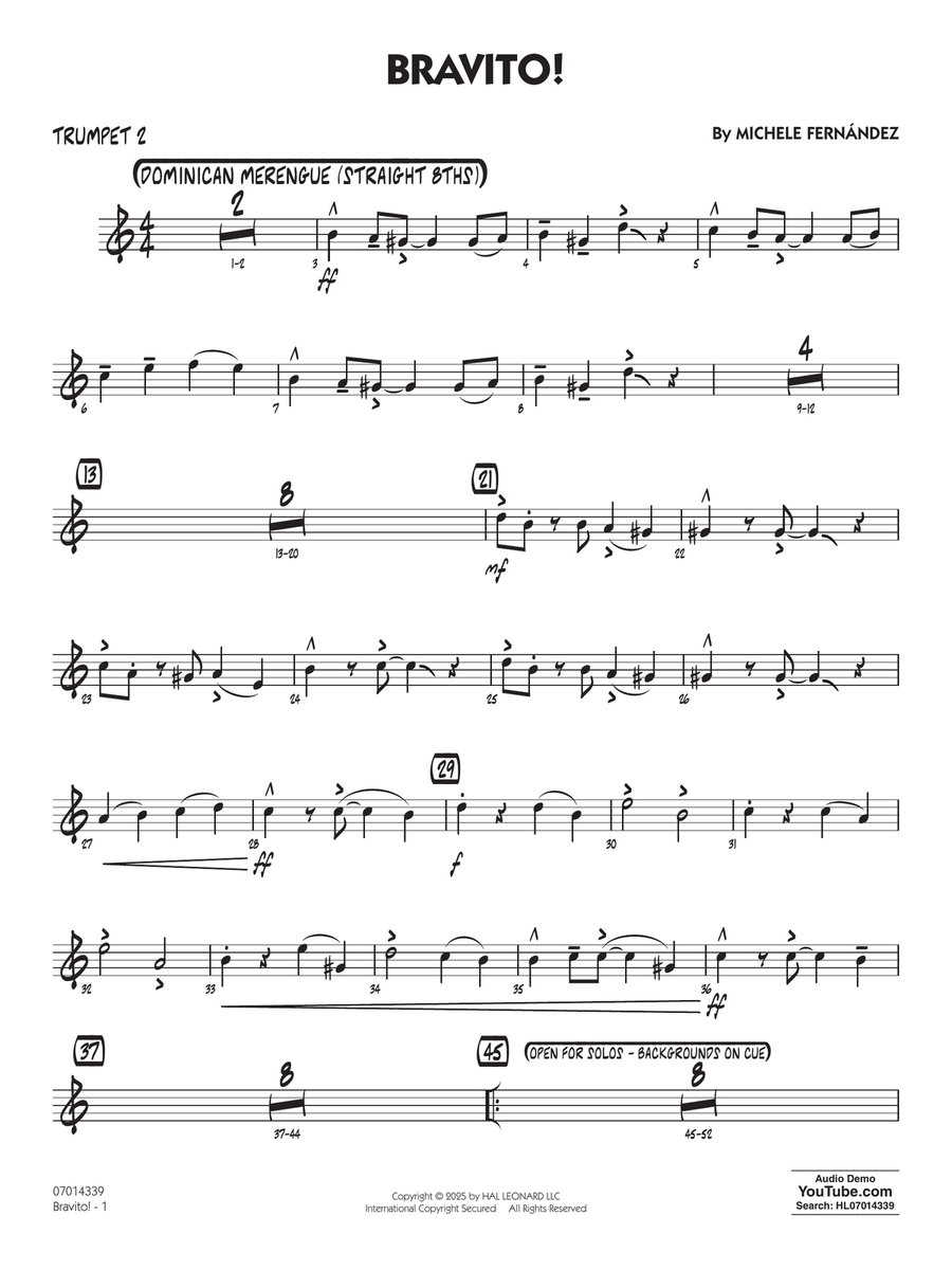 Bravito! - Trumpet 2 Bravito! - Trumpet 2 Jazz Ensemble scores gallery preview page 1