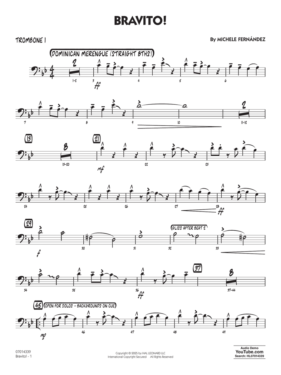 Bravito! - Trombone 1 Bravito! - Trombone 1 Jazz Ensemble scores gallery preview page 1