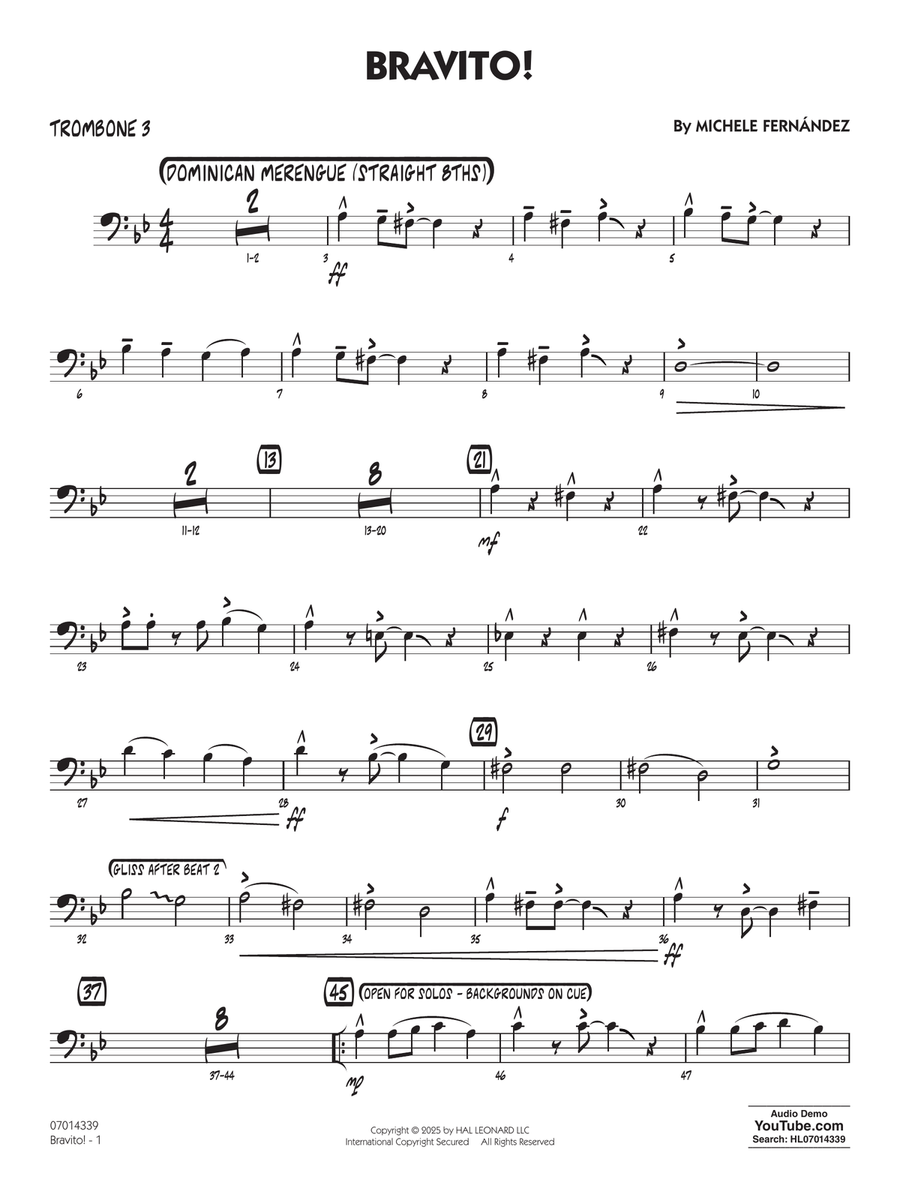 Bravito! - Trombone 3 Bravito! - Trombone 3 Jazz Ensemble scores gallery preview page 1