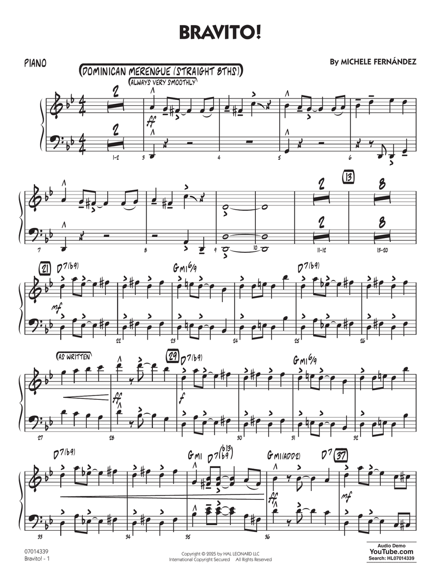 Bravito! - Piano Bravito! - Piano Jazz Ensemble scores gallery preview page 1