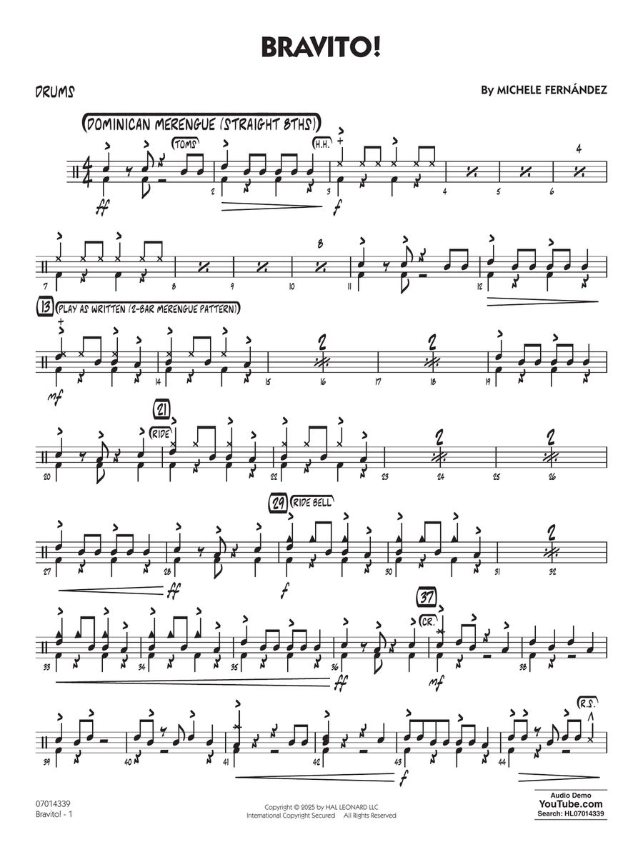 Bravito! - Drums Bravito! - Drums Jazz Ensemble scores gallery preview page 1