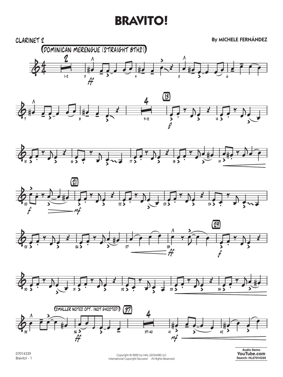 Bravito! - Bb Clarinet 2 Bravito! - Bb Clarinet 2 Jazz Ensemble scores gallery preview page 1