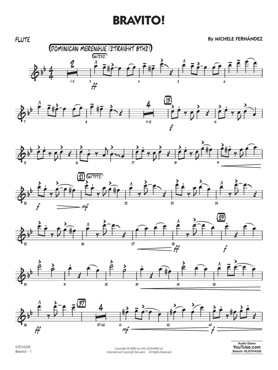 Bravito! - Flute Bravito! - Flute Jazz Ensemble scores gallery preview page 1