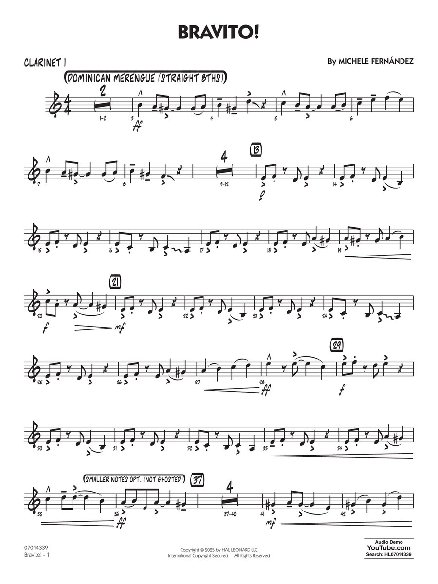 Bravito! - Bb Clarinet 1 Bravito! - Bb Clarinet 1 Jazz Ensemble scores gallery preview page 1
