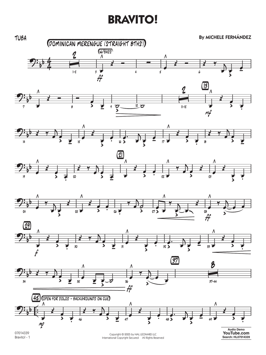 Bravito! - Tuba Bravito! - Tuba Jazz Ensemble scores gallery preview page 1