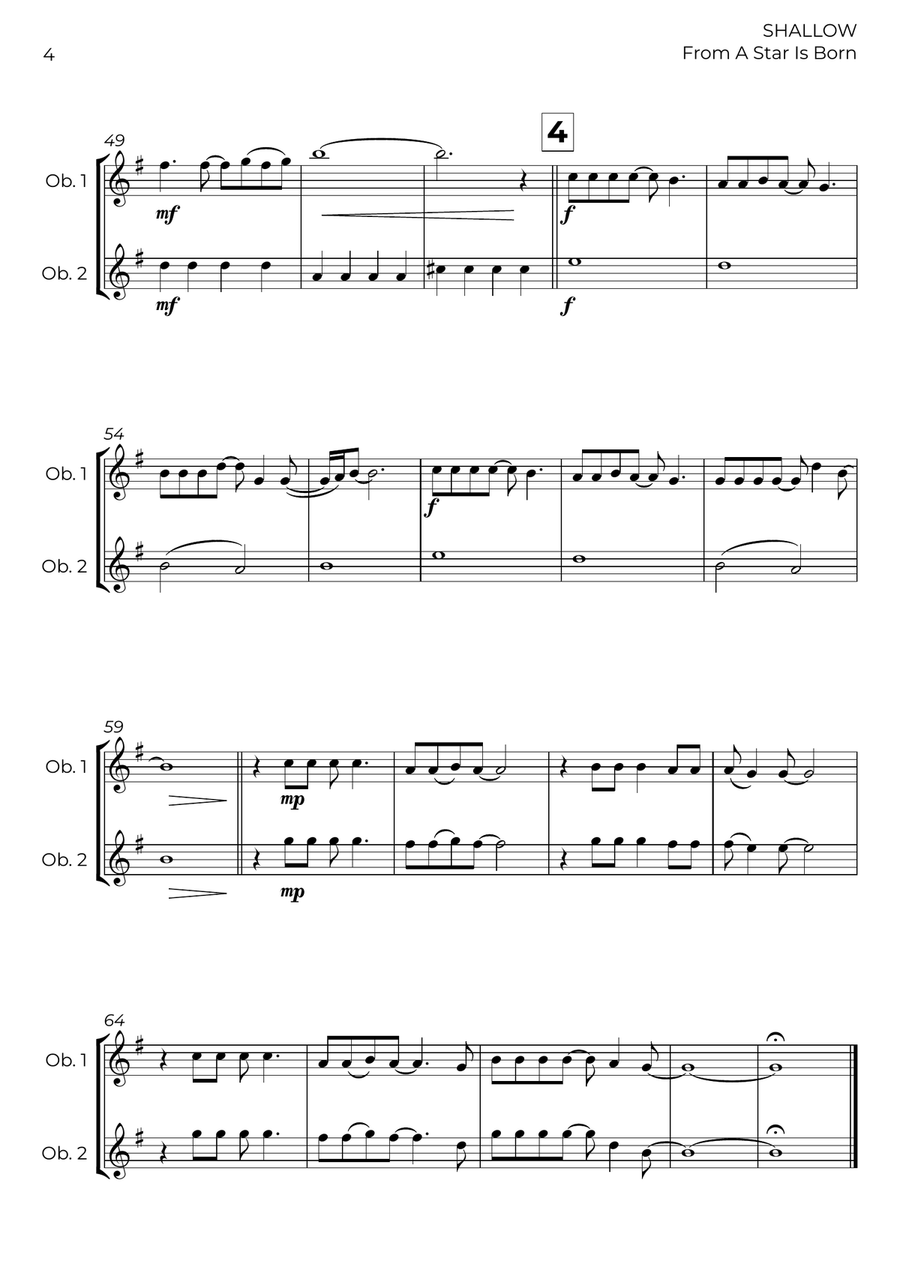 Shallow Shallow Woodwind Duet scores gallery preview page 4