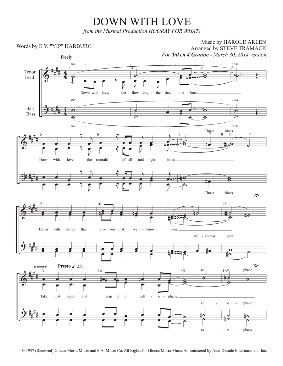 Down With Love Down With Love SSAA scores gallery preview page 1