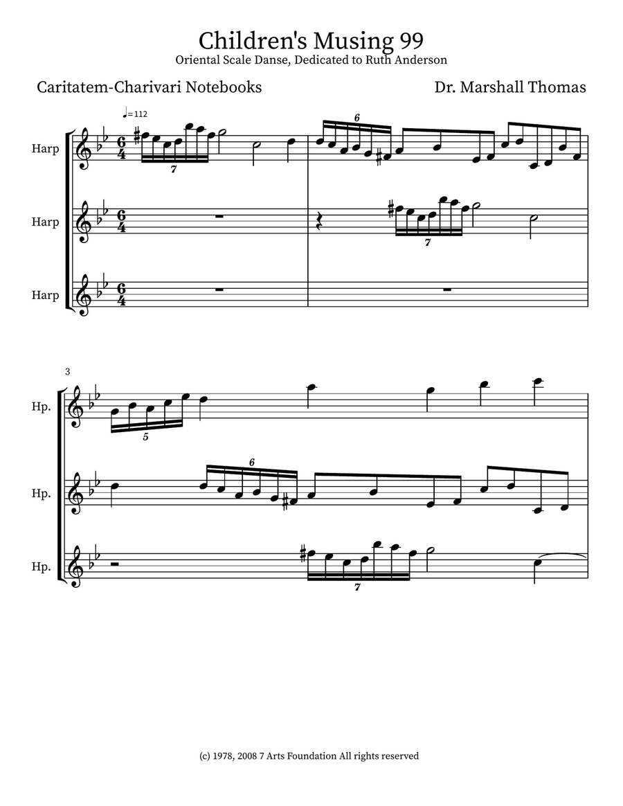 Children's Musing 99 Children's Musing 99 Small Ensemble scores gallery preview page 1